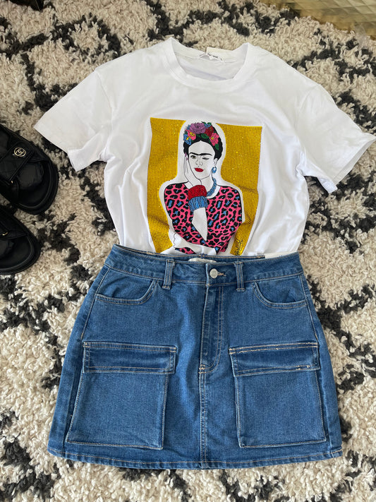 Frida Rhinestone top